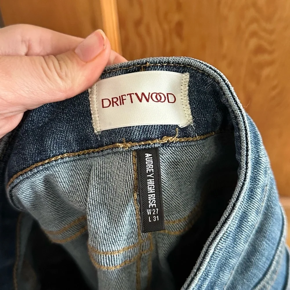 driftwood audrey high waisted aztec embroidered skinny straight leg jeans